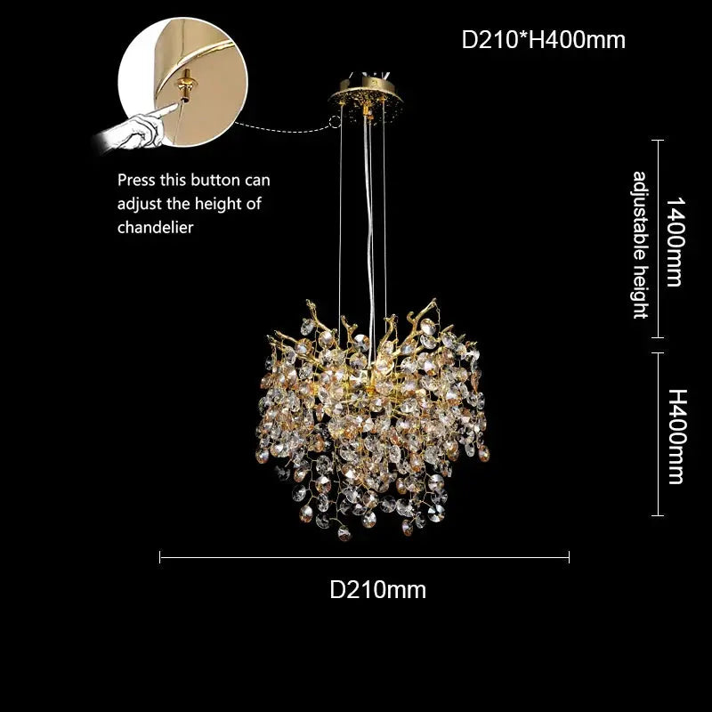 Modern Tree Branch Chandelier | Luxury LED Ceiling Light for Dining Room & Living Room — alternate product view 15