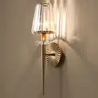 Modern Brass Crystal Wall Fixture — alternate product view 1