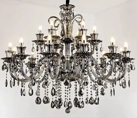Modern Candle Large Crystal Chandelier — alternate product view 8