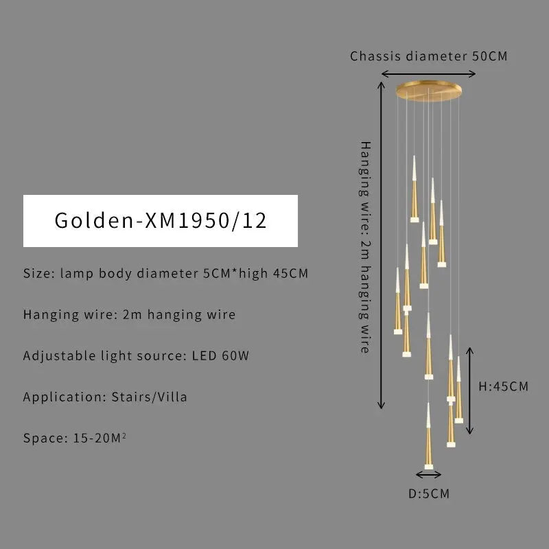 Duplex Stair Chandelier — alternate product view 14