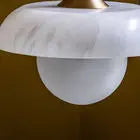 Alabaster Sphere Natural Stone Pendant — alternate product view 1