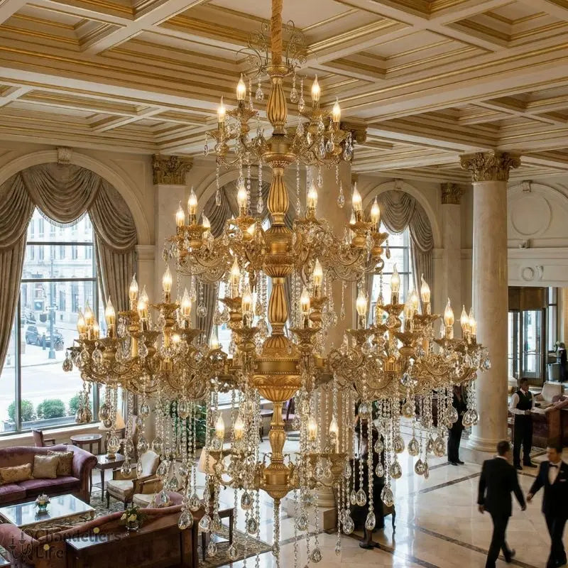 Luxurious Huge Crystal Chandelier — close-up design detail 2