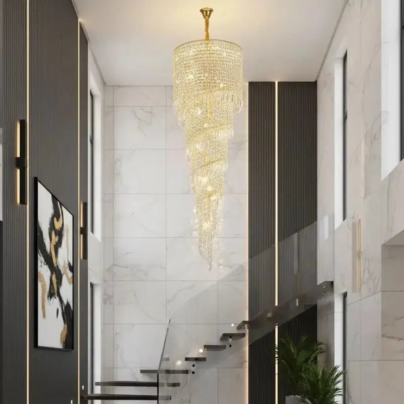 Luxury Chandelier For Stairs — shown in an interior setting 3