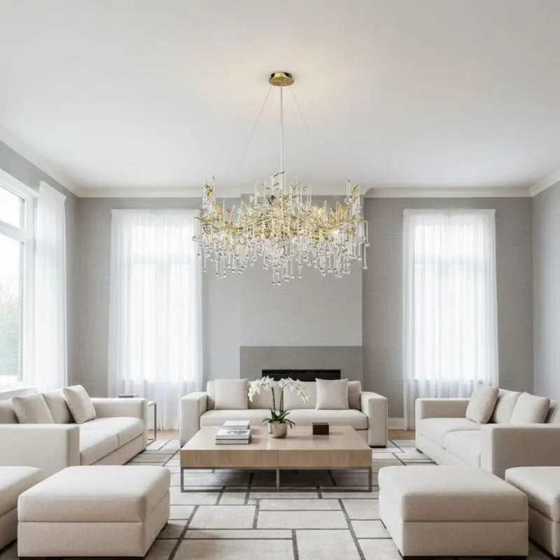 Luxury Crystal Led Tree Branch Chandelier — close-up design detail