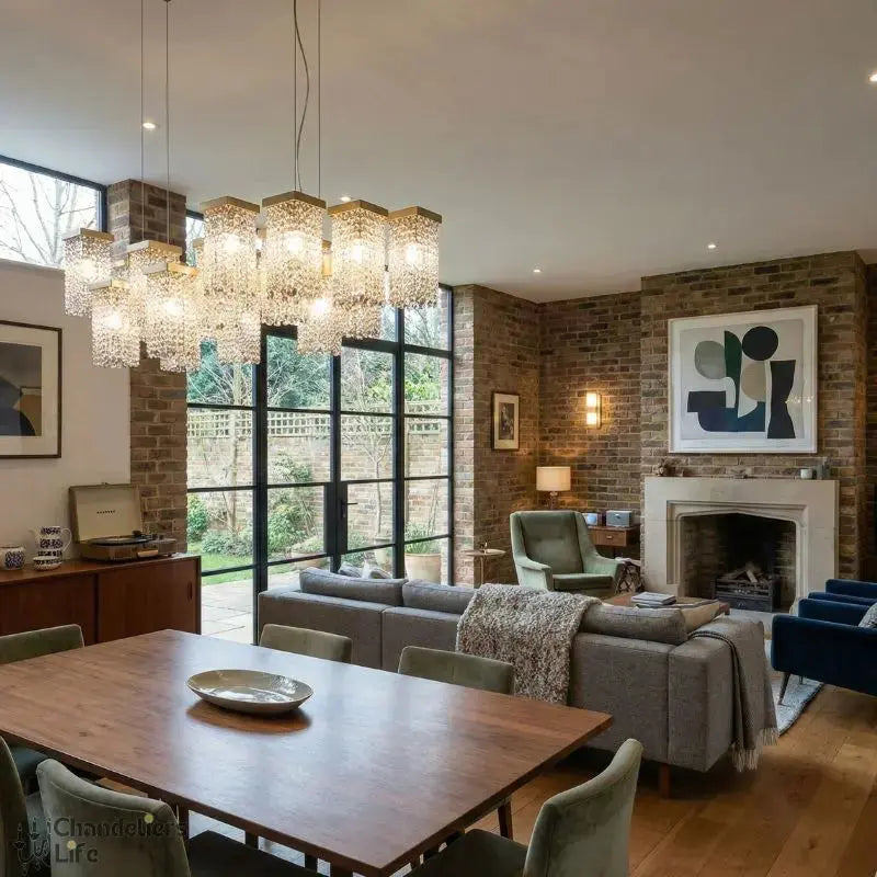 Italian Smoky Crystal Contemporary Chandelier — alternate product view 3
