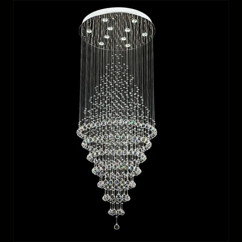 Modern Drop Crystal Chandelier — close-up design detail 2