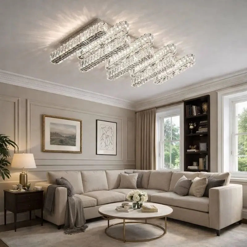Modern Ceiling K9 Crystal Chandelier — close-up design detail