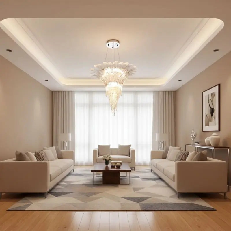 Modern Elegant Foyer Chandelier — shown in an interior setting 2