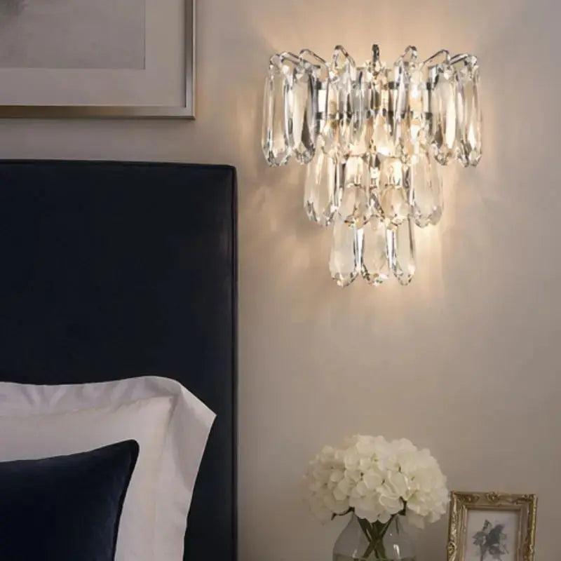 Modern Gold Crystal Wall Lights — close-up design detail 3