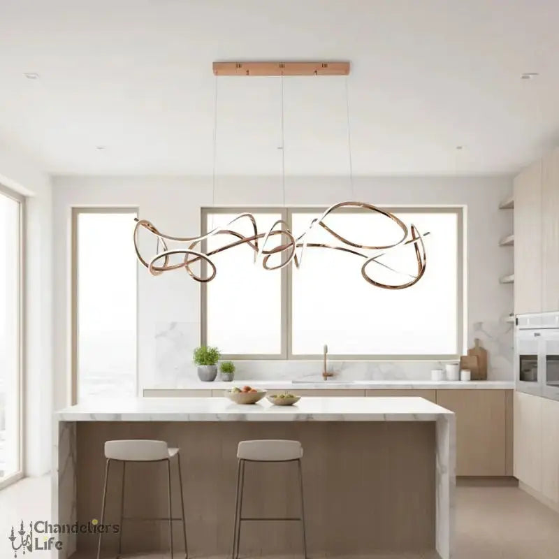 Modern Living Room Chandelier Design — shown in an interior setting