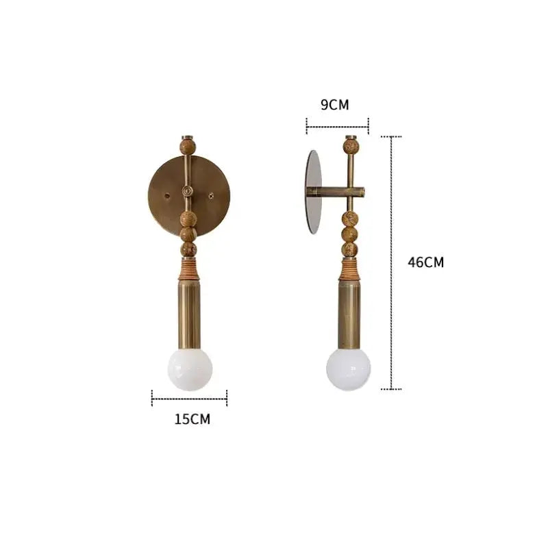 Valenne Antique Brass Wall Light — alternate product view 8