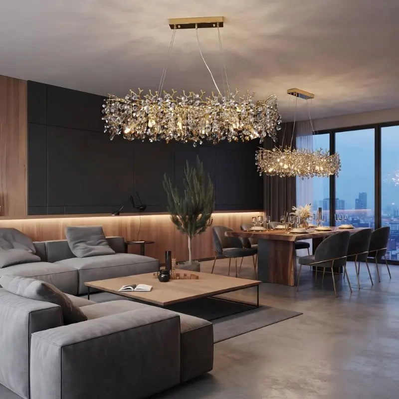 Modern Tree Branch Chandelier | Luxury LED Ceiling Light for Dining Room & Living Room — shown in an interior setting 3