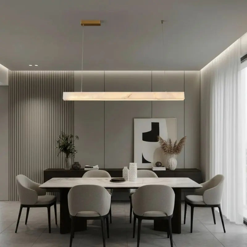 Natural Marble Alabaster Linear Chandelier — product view