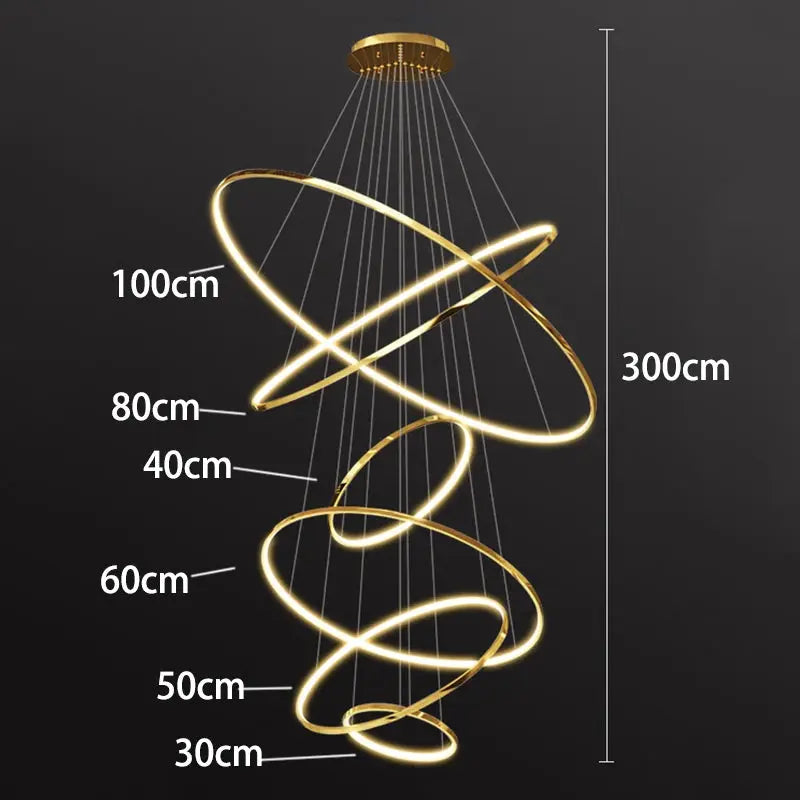 Elegant Modern Ring Chandelier — alternate product view 11