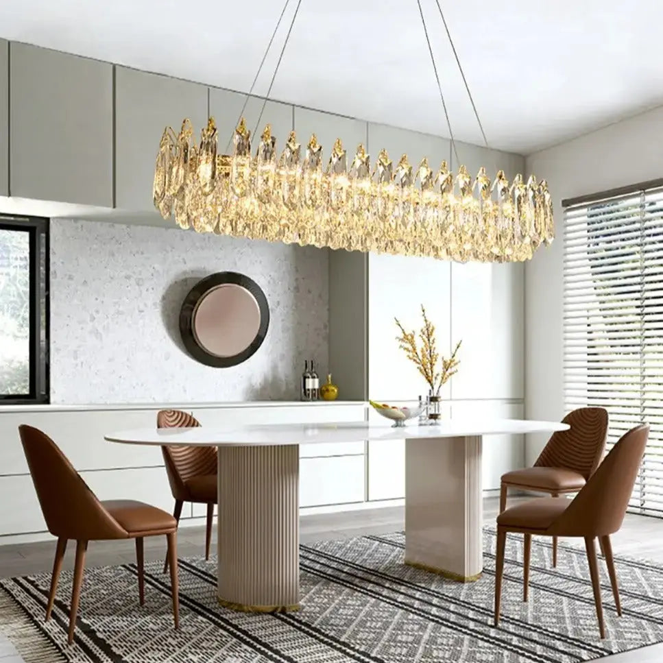 Crystal Modern Design Straight Chandelier — product view
