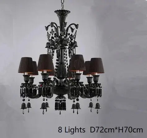 Villa Hotel Luxury Black Crystal Chandelier — alternate product view 10
