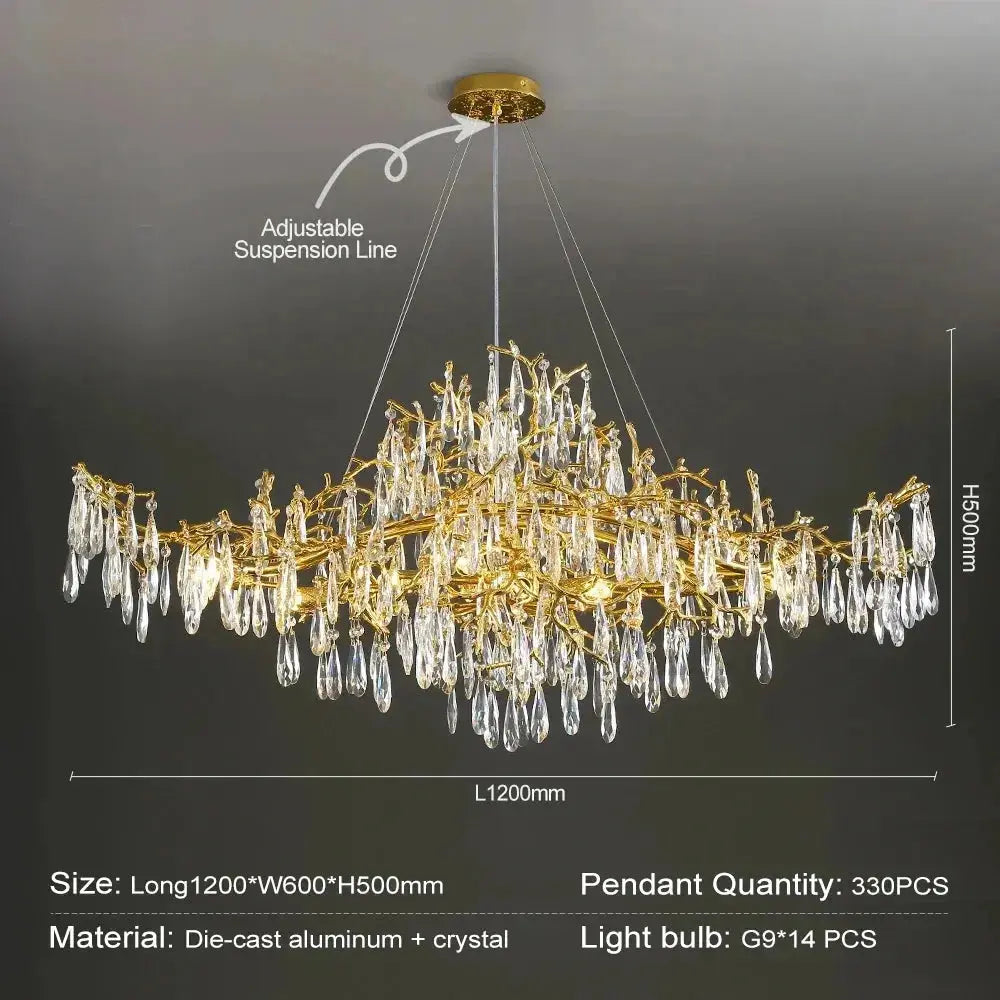 Luxury Modern Raindrop Chandeliers — alternate product view 9