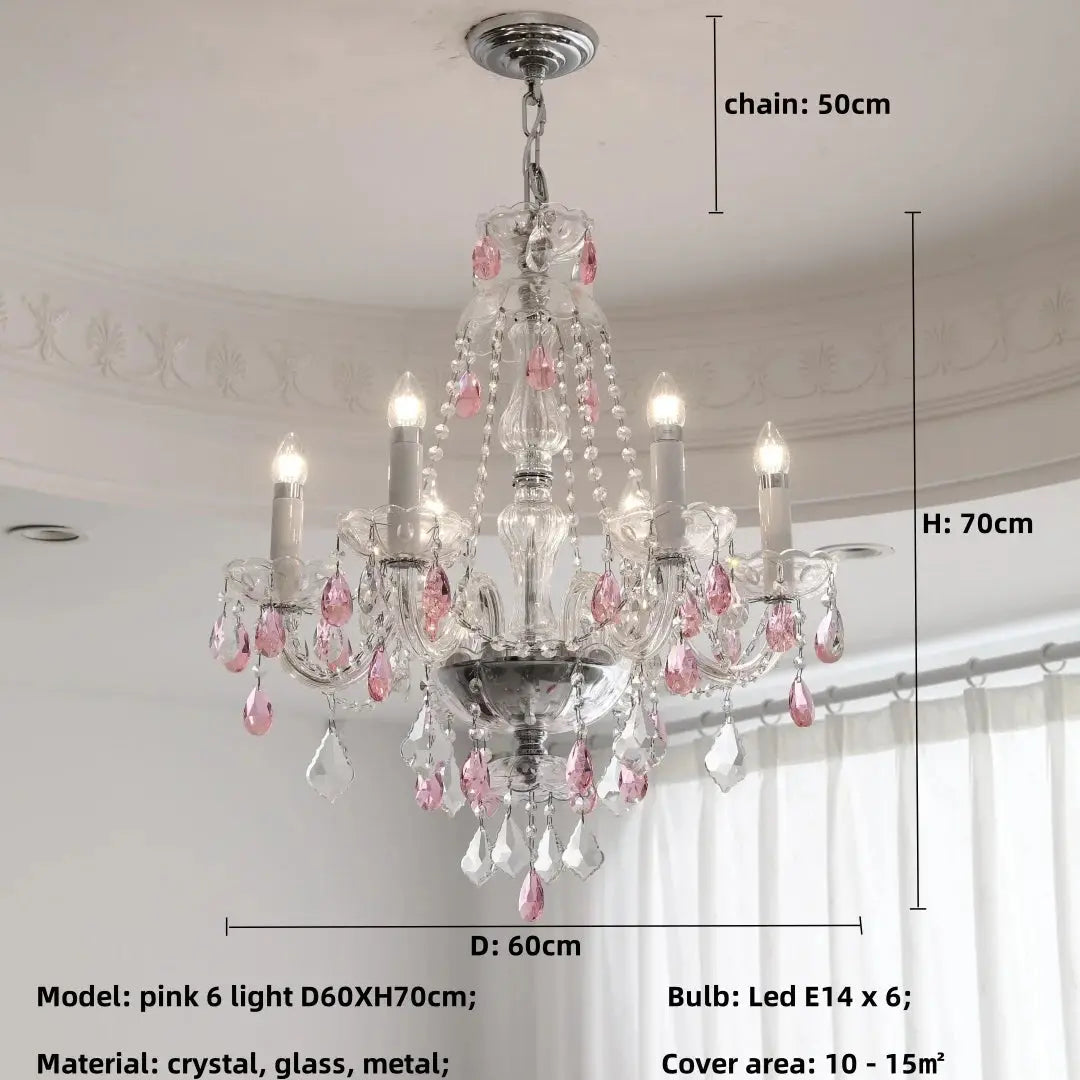French Blue Crystal Chandelier — alternate product view 6