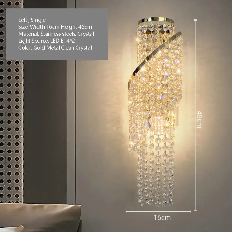 Entrance Luxury Crystal Wall Lamp — alternate product view 7