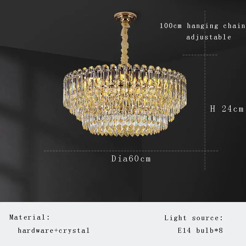 2025 Nordic Modern Crystal Elegant Chandelier — alternate product view 7