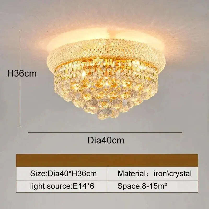 Morden Crystal Ceiling Lamp Bedroom Atmospheric — alternate product view 8