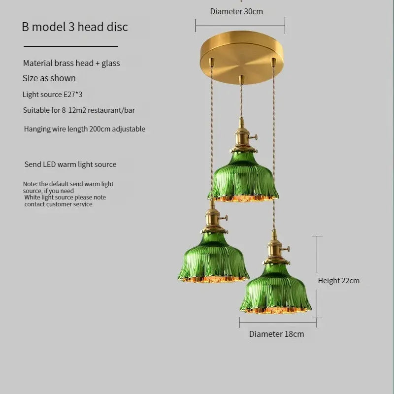 Green Glass Scandinavian Pendant Lights — alternate product view 29