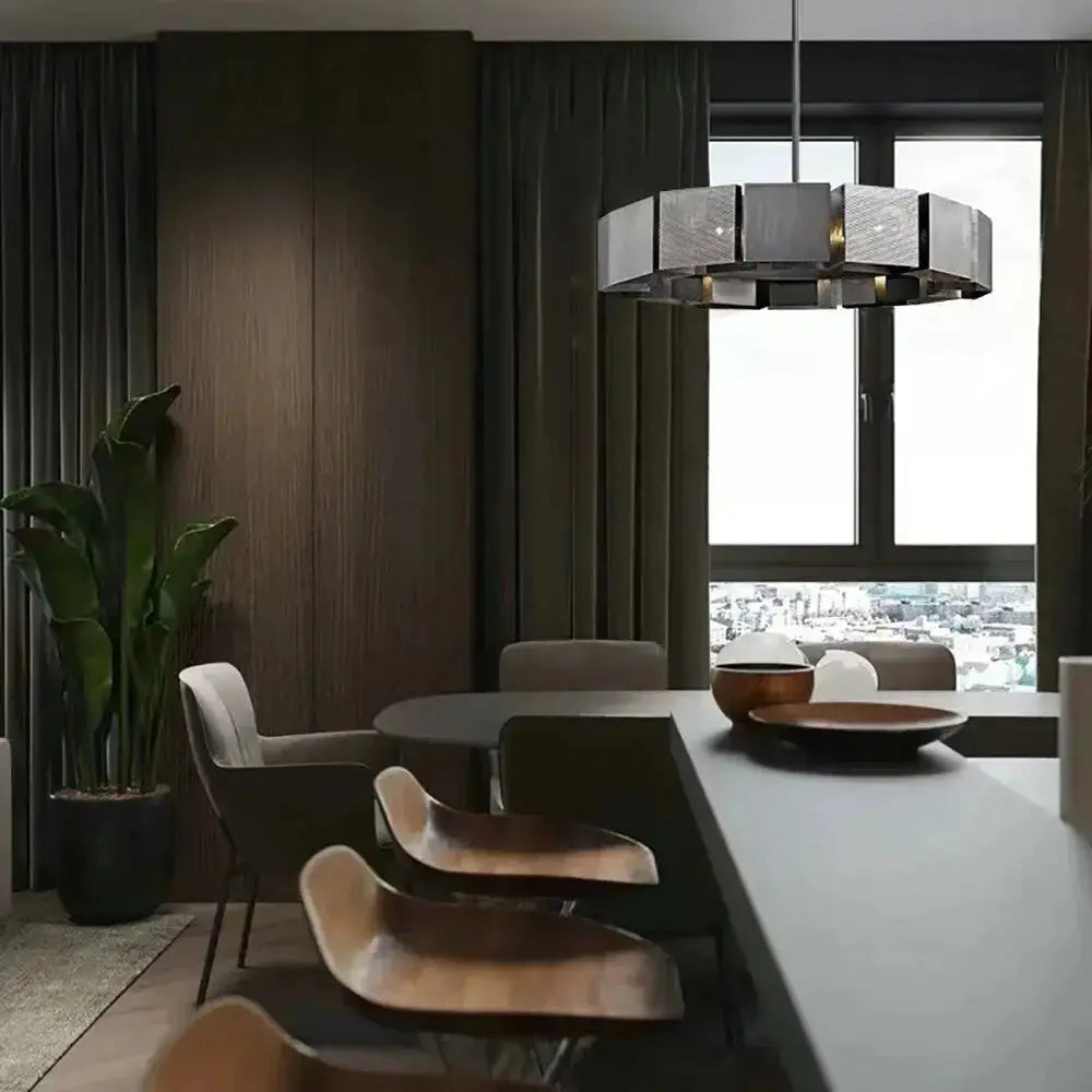 Industrial Style Black Metal Chandeliers — alternate product view 4