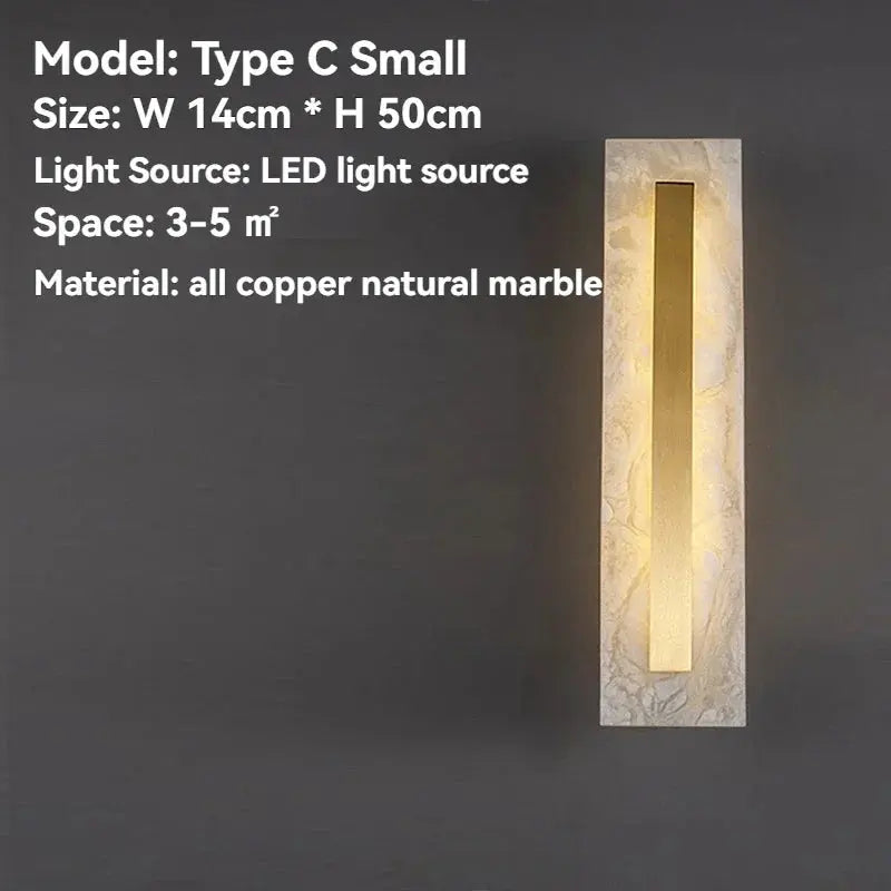 Gold Marble Wall Bedroom Lamp — alternate product view 14