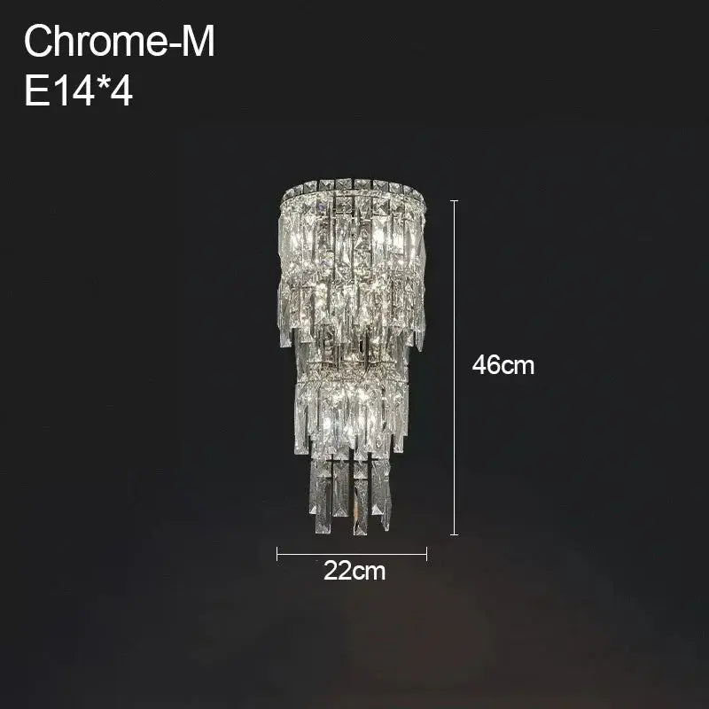 Hotel Lobby Corridor Crystal Wall Lamp — alternate product view 8