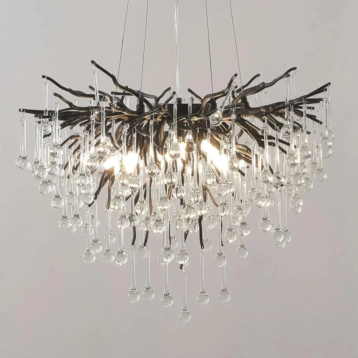 Nordic Luxury Home Decor Black Water Drop Chandelier — alternate product view 7