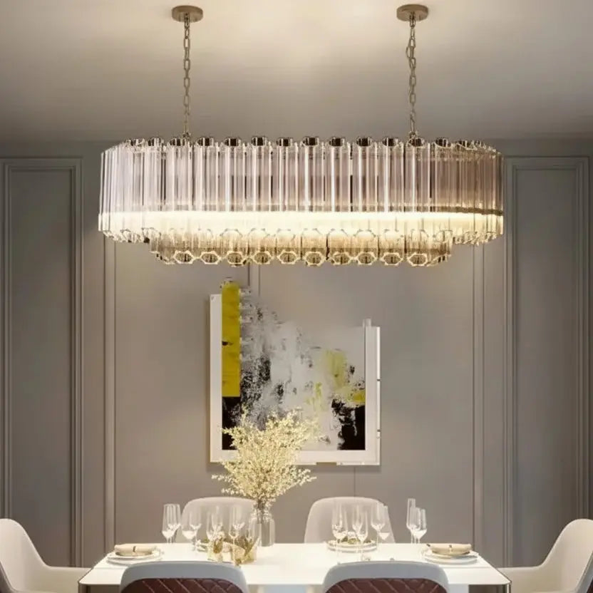 Luxury Glass Crystal Modern Chandelier — alternate product view 2