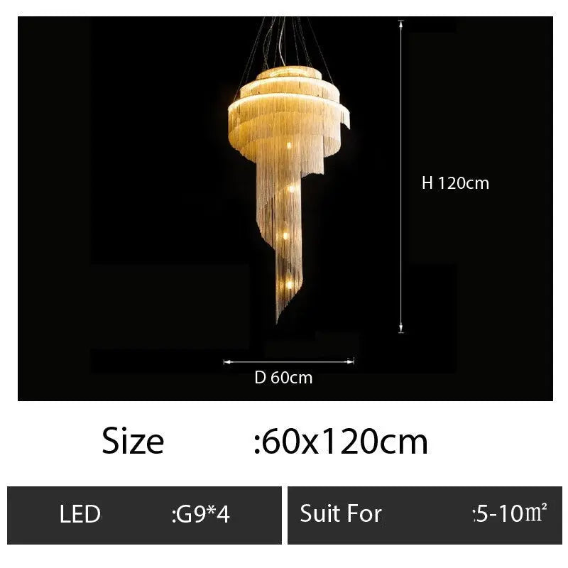 Luxury Tassel Chain Chandelier — alternate product view 10