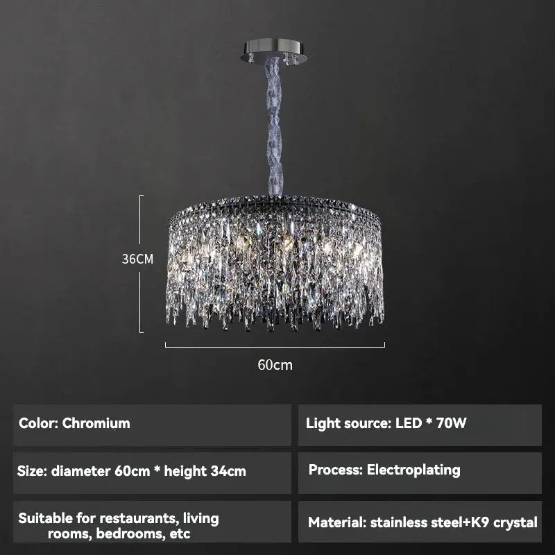 Milan Luxury Decor Crystal Chandelier — alternate product view 8