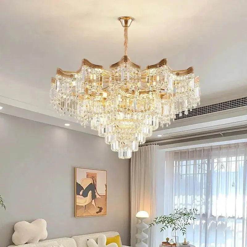 Modern Luxury Stairs Large Crystal Chandeliers — product view