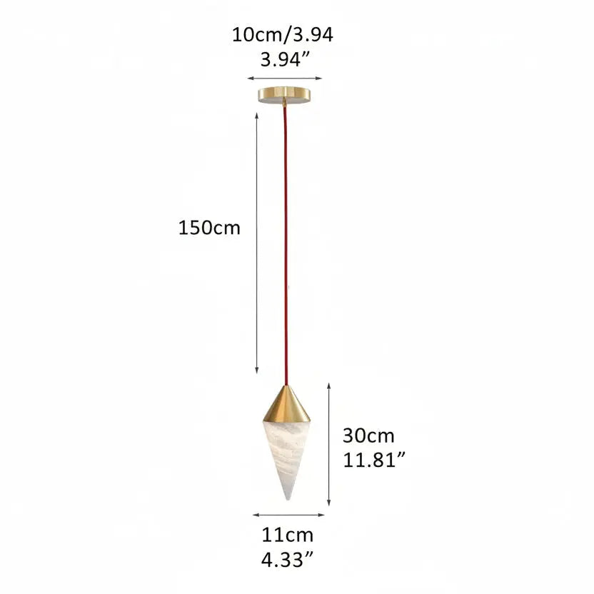 Modern Alabaster Cone Cluster Chandelier — alternate product view 11