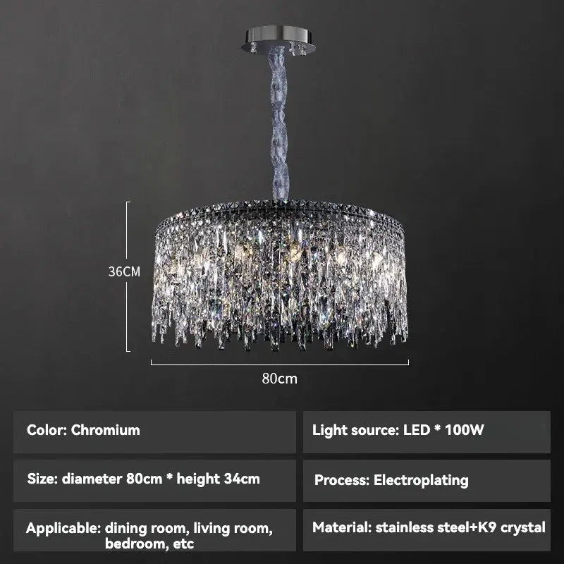 Milan Luxury Decor Crystal Chandelier — alternate product view 10