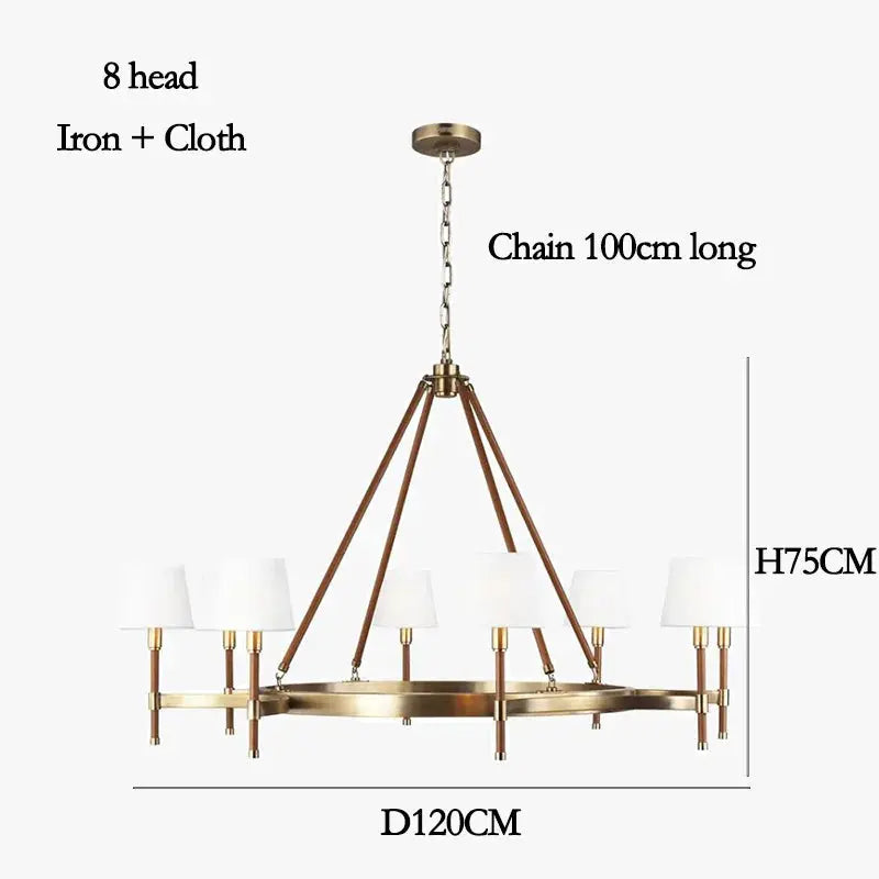 Iron Brass Nickel Finish Chandelier — alternate product view 8