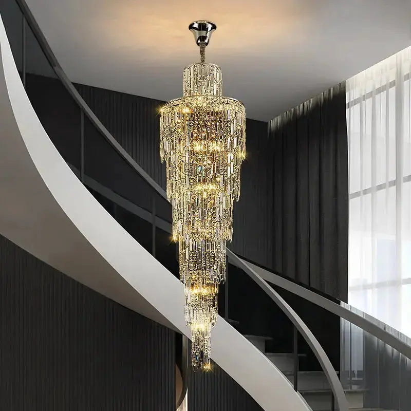 Rotating Staircase Crystal Chandelier — alternate product view 3