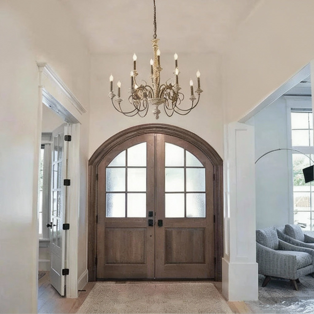 French Retro Wooden Chandelier — alternate product view 3