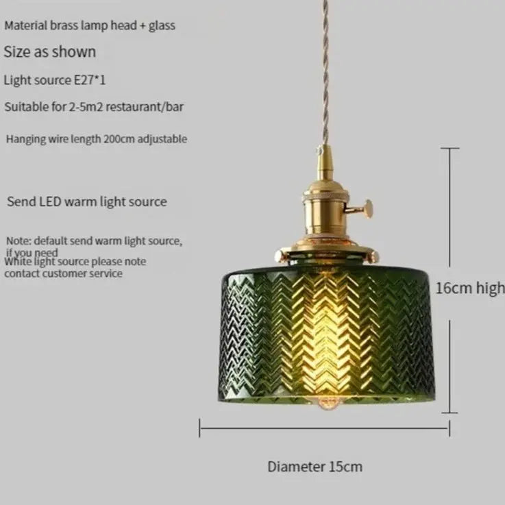 Green Glass Scandinavian Pendant Lights — alternate product view 7