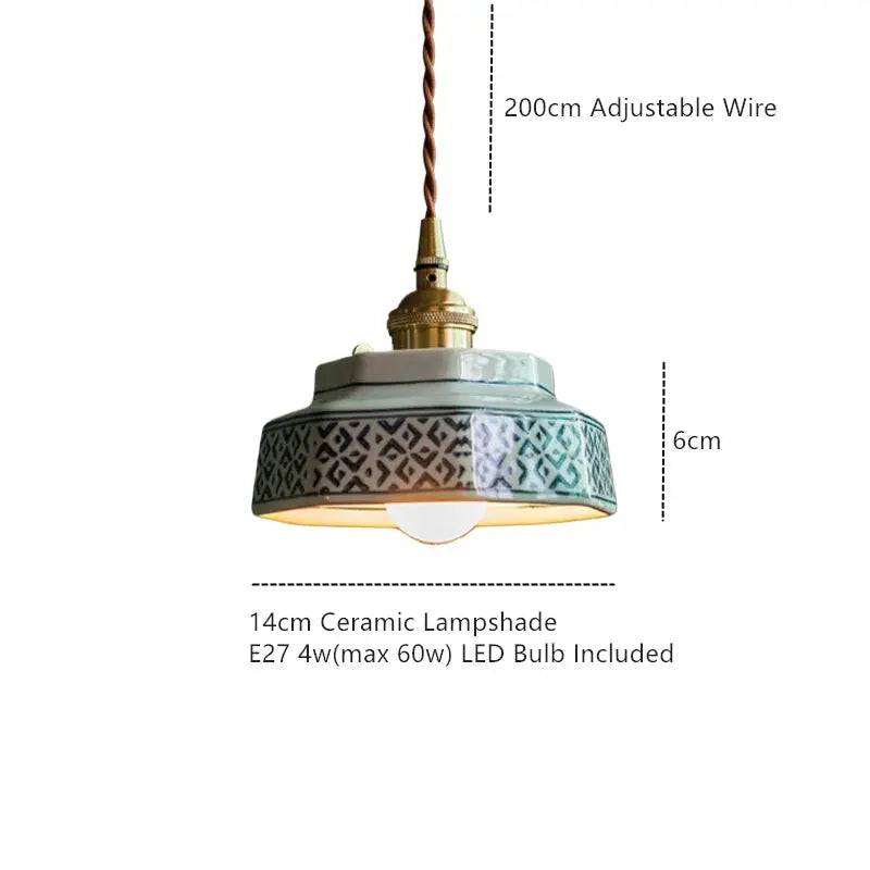 Ceramic Vintage Pendant Light — alternate product view 9
