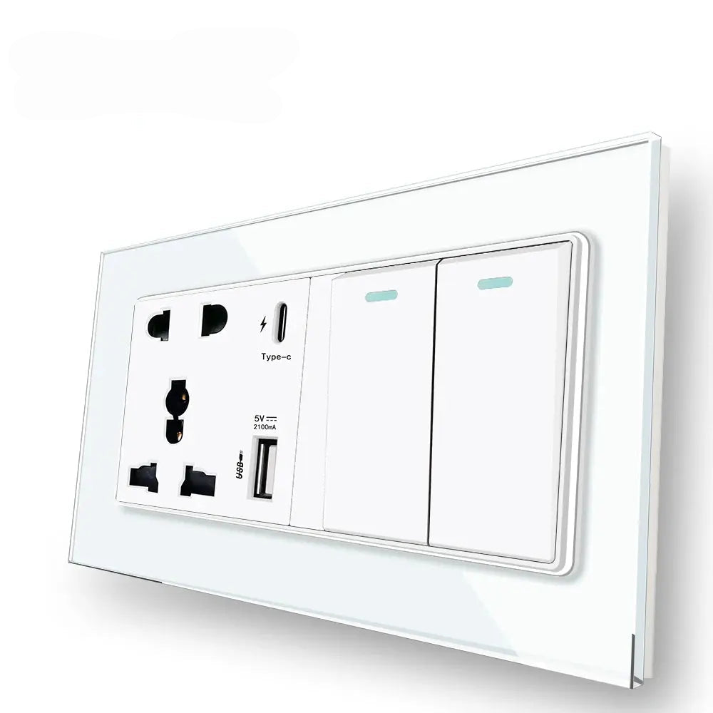 USB Power Outlet Light Switch — product view