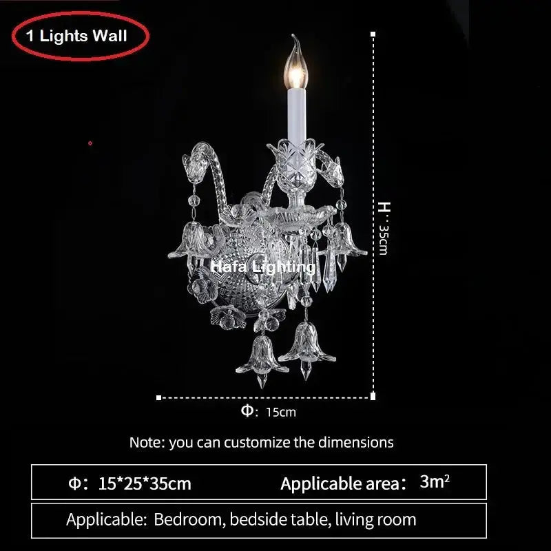 Luxury Villas Crystal Wall Light — alternate product view 1