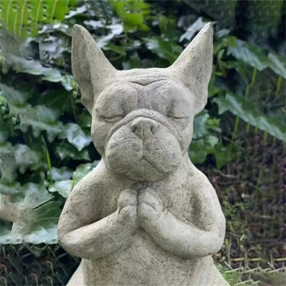 Dog Statue Buddha Meditation Bulldog — alternate product view 3