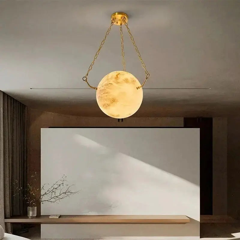 Designer Marble Ball Chandelier — alternate product view 3