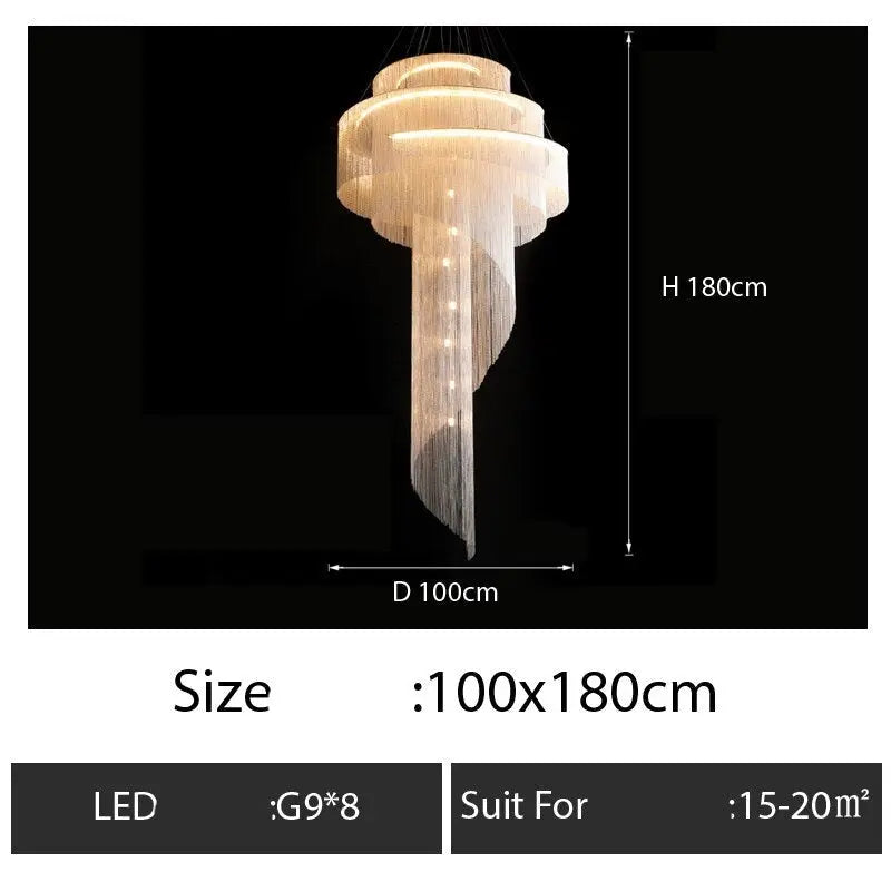 Luxury Tassel Chain Chandelier — alternate product view 9