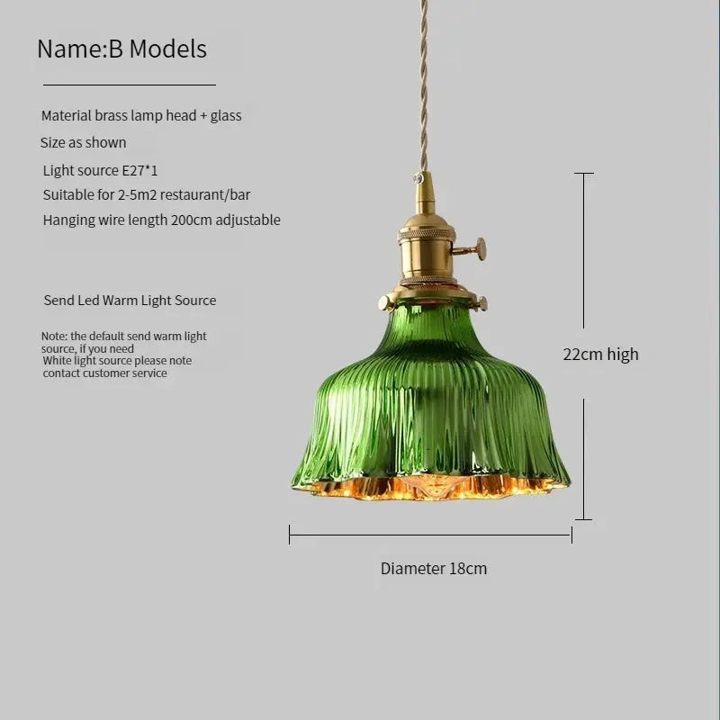 Green Glass Scandinavian Pendant Lights — alternate product view 18