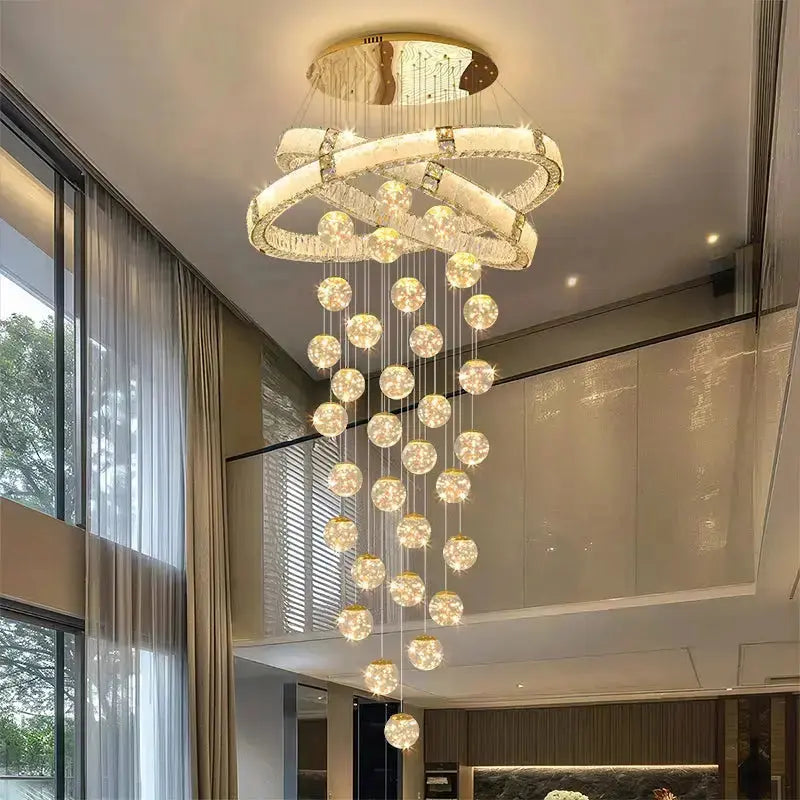 Modern Home Decor Led Staircase Chandeliers — alternate product view 2