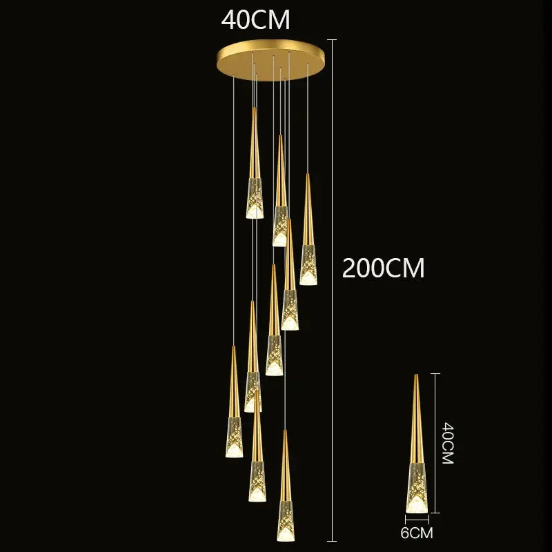 Modern Dome Decoration Stair Pendant Lamp — alternate product view 8