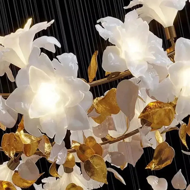Duplex Villa Designer Flower Shaped Luxury Chandelier — alternate product view 4